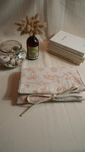 Housse de livre - fleurs roses