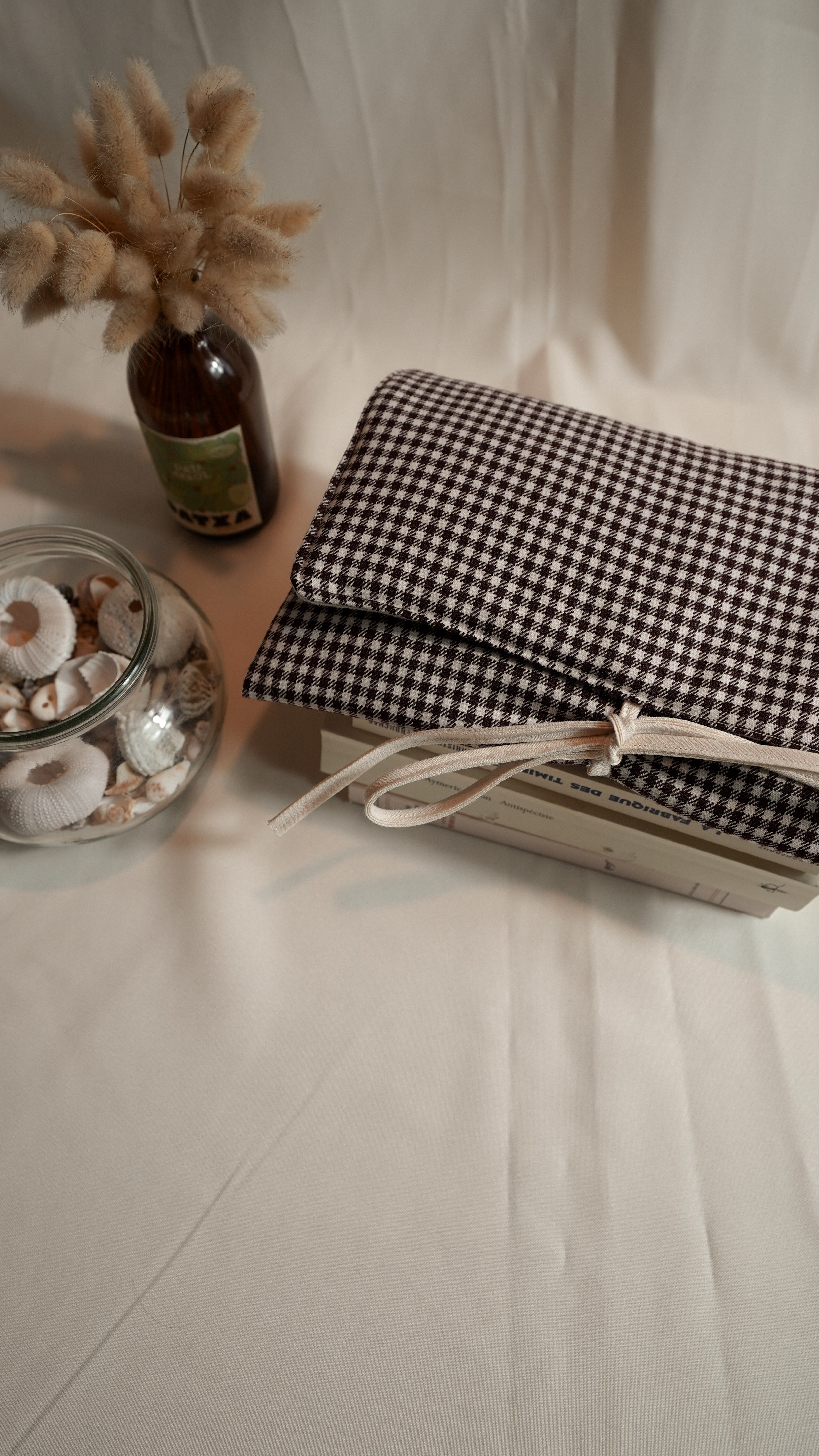 Housse de livre - pied de poule