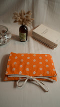 Housse de livre - fleurs orange