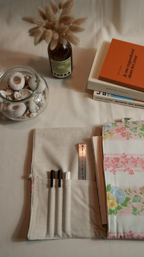 Housse de livre - fleurie