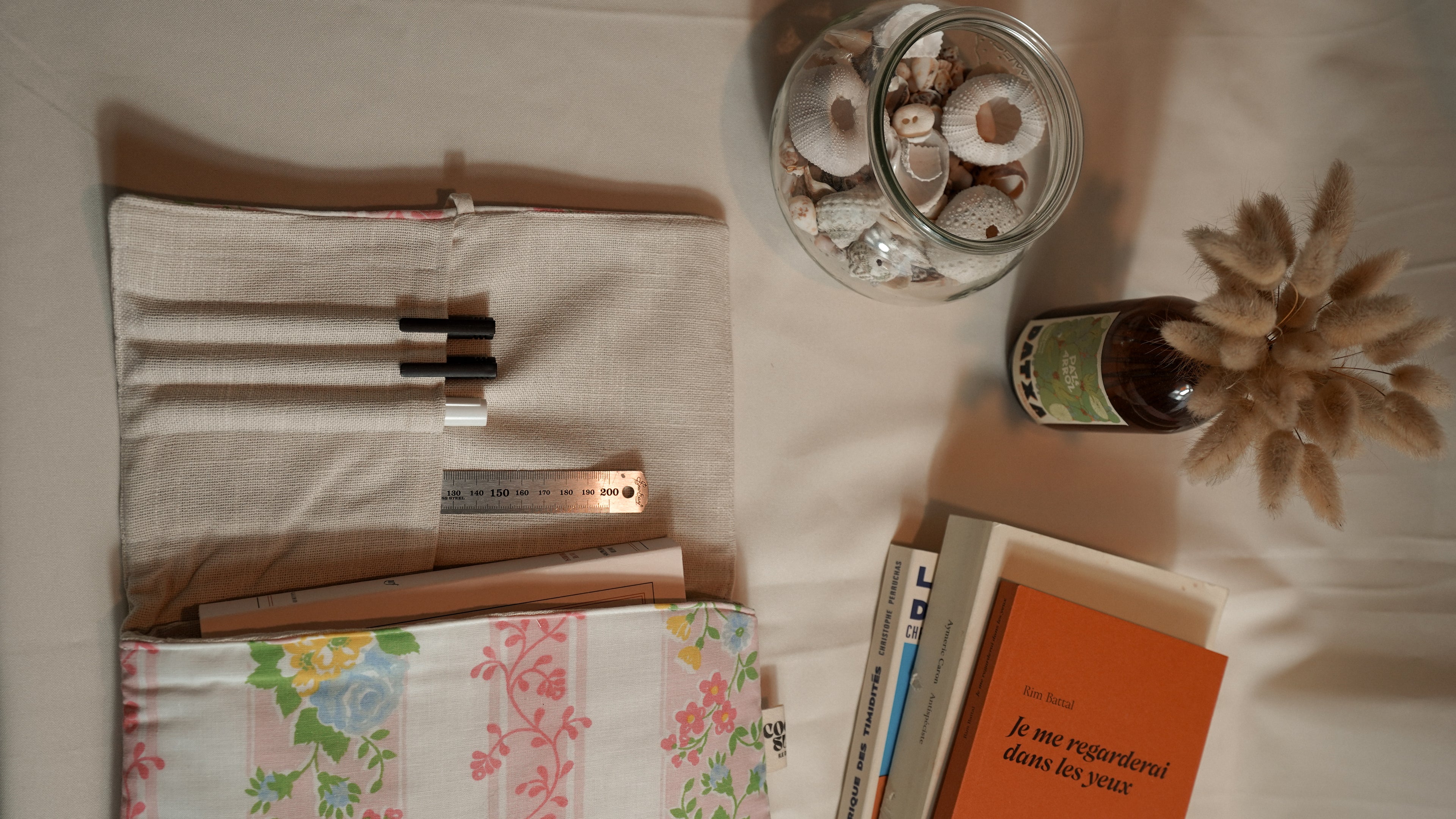 Housse de livre - fleurie